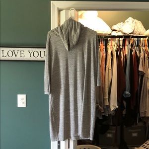Gray sweater dress